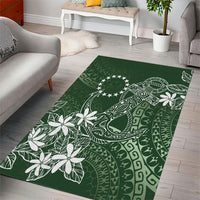 Sage Green Kuki Airani Tapakau Area Rug Tribal Anchor Mix Tiare LT7 - Polynesian Pride
