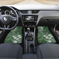 Sage Green Kuki Airani Tapakau Car Mats Tribal Anchor Mix Tiare LT7 Set 2pcs - Front Sage Green - Polynesian Pride