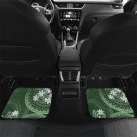 Sage Green Kuki Airani Tapakau Car Mats Tribal Anchor Mix Tiare LT7 Set 2pcs - Back Sage Green - Polynesian Pride