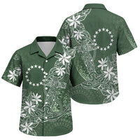 Sage Green Kuki Airani Tapakau Family Matching Off Shoulder Short Dress and Hawaiian Shirt Tribal Anchor Mix Tiare LT7 Son's Shirt Sage Green - Polynesian Pride