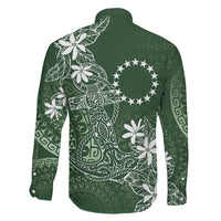 Sage Green Kuki Airani Tapakau Family Matching Short Sleeve Bodycon Dress and Hawaiian Shirt Tribal Anchor Mix Tiare LT7 Son's Shirt Sage Green - Polynesian Pride
