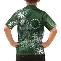 Sage Green Kuki Airani Tapakau Hawaiian Shirt Tribal Anchor Mix Tiare