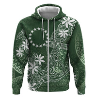 Sage Green Kuki Airani Tapakau Hoodie Tribal Anchor Mix Tiare
