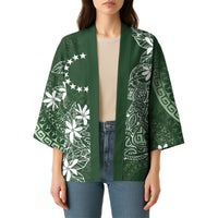 Sage Green Kuki Airani Tapakau Kimono Tribal Anchor Mix Tiare