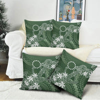 Sage Green Kuki Airani Tapakau Pillow Cover Tribal Anchor Mix Tiare LT7 - Polynesian Pride