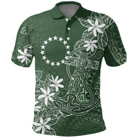 Sage Green Kuki Airani Tapakau Polo Shirt Tribal Anchor Mix Tiare LT7 Sage Green - Polynesian Pride