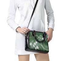Sage Green Kuki Airani Tapakau Shoulder Handbag Tribal Anchor Mix Tiare