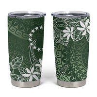 Sage Green Kuki Airani Tapakau Tumbler Cup Tribal Anchor Mix Tiare