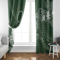 Sage Green Kuki Airani Tapakau Window Curtain Tribal Anchor Mix Tiare LT7 - Polynesian Pride