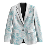 Turquoise Kuki Airani Tapakau Blazer Tribal Anchor Mix Tiare LT7 Unisex Turquoise - Polynesian Pride