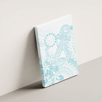Turquoise Kuki Airani Tapakau Canvas Wall Art Tribal Anchor Mix Tiare