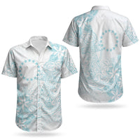 Turquoise Kuki Airani Tapakau Couples Matching Tank Maxi Dress and Hawaiian Shirt Tribal Anchor Mix Tiare LT7 - Polynesian Pride