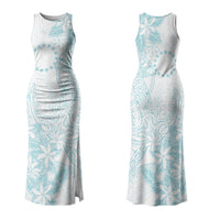 Turquoise Kuki Airani Tapakau Couples Matching Tank Maxi Dress and Hawaiian Shirt Tribal Anchor Mix Tiare LT7 - Polynesian Pride