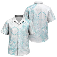 Turquoise Kuki Airani Tapakau Family Matching Long Sleeve Bodycon Dress and Hawaiian Shirt Tribal Anchor Mix Tiare LT7 Son's Shirt Turquoise - Polynesian Pride