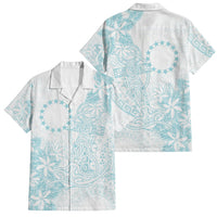 Turquoise Kuki Airani Tapakau Family Matching Tank Maxi Dress and Hawaiian Shirt Tribal Anchor Mix Tiare LT7 Dad's Shirt - Short Sleeve Turquoise - Polynesian Pride