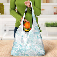Turquoise Kuki Airani Tapakau Grocery Bag Tribal Anchor Mix Tiare LT7 - Polynesian Pride