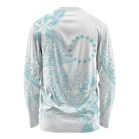 Turquoise Kuki Airani Tapakau Long Sleeve Shirt Tribal Anchor Mix Tiare LT7 - Polynesian Pride