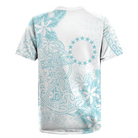 Turquoise Kuki Airani Tapakau Rugby Jersey Tribal Anchor Mix Tiare LT7 - Polynesian Pride