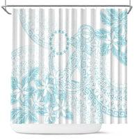 Turquoise Kuki Airani Tapakau Shower Curtain Tribal Anchor Mix Tiare LT7 Turquoise - Polynesian Pride