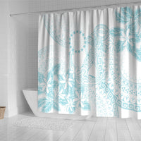 Turquoise Kuki Airani Tapakau Shower Curtain Tribal Anchor Mix Tiare LT7 - Polynesian Pride