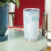 Turquoise Kuki Airani Tapakau Tumbler Cup Tribal Anchor Mix Tiare LT7 - Polynesian Pride