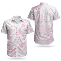 Candy Pink Kuki Airani Tapakau Couples Matching Short Sleeve Bodycon Dress and Hawaiian Shirt Tribal Anchor Mix Tiare LT7 - Polynesian Pride