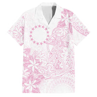 Candy Pink Kuki Airani Tapakau Family Matching Off The Shoulder Long Sleeve Dress and Hawaiian Shirt Tribal Anchor Mix Tiare LT7 Dad's Shirt - Short Sleeve Candy Pink - Polynesian Pride