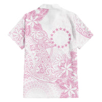 Candy Pink Kuki Airani Tapakau Family Matching Off The Shoulder Long Sleeve Dress and Hawaiian Shirt Tribal Anchor Mix Tiare LT7 Dad's Shirt - Long Sleeve Candy Pink - Polynesian Pride