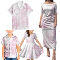 Candy Pink Kuki Airani Tapakau Family Matching Puletasi and Hawaiian Shirt Tribal Anchor Mix Tiare LT7 - Polynesian Pride