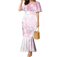 Candy Pink Kuki Airani Tapakau Mermaid Dress Tribal Anchor Mix Tiare LT7 Women Candy Pink - Polynesian Pride