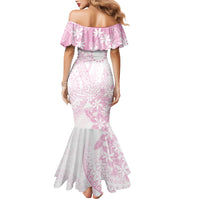 Candy Pink Kuki Airani Tapakau Mermaid Dress Tribal Anchor Mix Tiare LT7 - Polynesian Pride