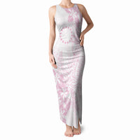 Candy Pink Kuki Airani Tapakau Tank Maxi Dress Tribal Anchor Mix Tiare LT7 Women Candy Pink - Polynesian Pride