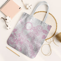 Candy Pink Kuki Airani Tapakau Tote Bag Tribal Anchor Mix Tiare LT7 White Strap One Size Candy Pink - Polynesian Pride