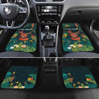Hawaii Hula Girl Vintage Car Mats Tropical Forest LT7 Set 4pcs Colorful - Polynesian Pride