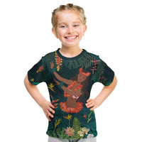 Hawaii Hula Girl Vintage Kid T Shirt Tropical Forest