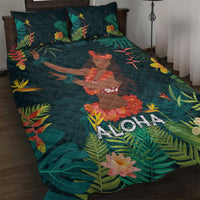 Hawaii Hula Girl Vintage Quilt Bed Set Tropical Forest LT7 Colorful - Polynesian Pride
