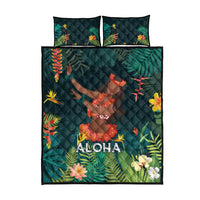 Hawaii Hula Girl Vintage Quilt Bed Set Tropical Forest LT7 - Polynesian Pride
