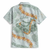 Hawaii Kaho'olawe Island Flowers Lei Hawaiian Shirt Silver Hinahina Kū Kahakai LT7 - Polynesian Pride