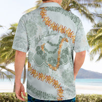 Hawaii Kaho'olawe Island Flowers Lei Hawaiian Shirt Silver Hinahina Kū Kahakai LT7 - Polynesian Pride