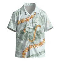 Hawaii Kaho'olawe Island Flowers Lei Kid Hawaiian Shirt Silver Hinahina Kū Kahakai LT7 - Polynesian Pride