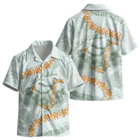 Hawaii Kaho'olawe Island Flowers Lei Kid Hawaiian Shirt Silver Hinahina Kū Kahakai LT7 - Polynesian Pride