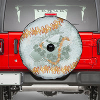Hawaii Kaho'olawe Island Flowers Lei Spare Tire Cover Silver Hinahina Kū Kahakai