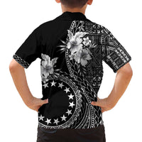 Kia Orana Cook Islands Family Matching Off Shoulder Short Dress and Hawaiian Shirt Tiare and Stars