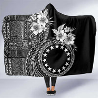 Kia Orana Cook Islands Hooded Blanket Tiare and Stars LT7 One Size Black - Polynesian Pride