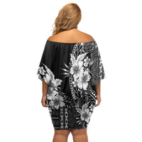 Kia Orana Cook Islands Off Shoulder Short Dress Tiare and Stars LT7 - Polynesian Pride