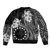 Kia Orana Cook Islands Sleeve Zip Bomber Jacket Tiare and Stars