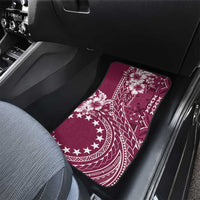 Kia Orana Cook Islands Car Mats Tiare and Stars - Maroon LT7 - Polynesian Pride