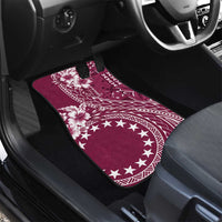 Kia Orana Cook Islands Car Mats Tiare and Stars - Maroon LT7 - Polynesian Pride