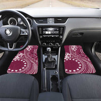 Kia Orana Cook Islands Car Mats Tiare and Stars - Maroon LT7 Set 2pcs - Front Maroon - Polynesian Pride