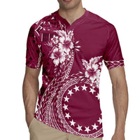 Kia Orana Cook Islands Rugby Jersey Tiare and Stars - Maroon LT7 - Polynesian Pride